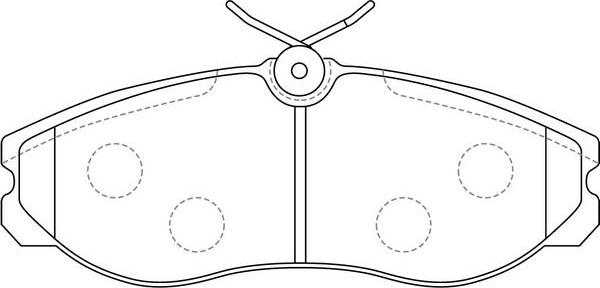 SB BP22213 - Комплект спирачно феродо, дискови спирачки vvparts.bg