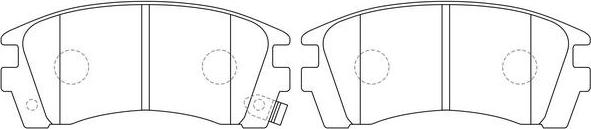 SB BP22225 - Комплект спирачно феродо, дискови спирачки vvparts.bg