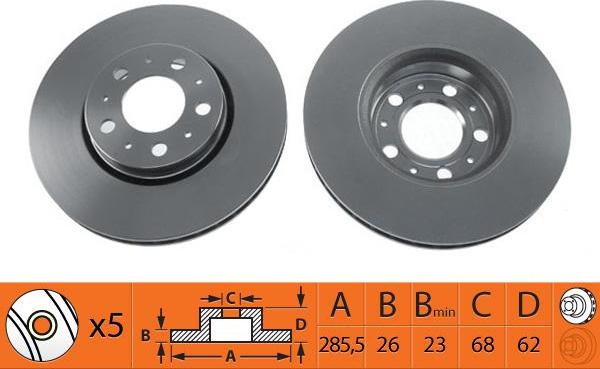 SB BR45106T - Спирачен диск vvparts.bg