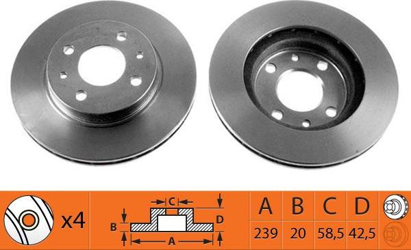 SB BR40103T - Спирачен диск vvparts.bg