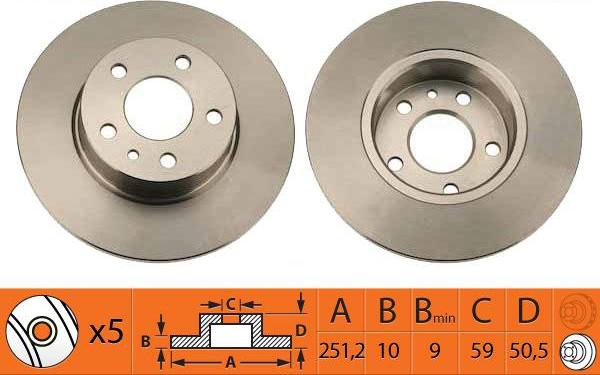 SB BR41106 - Спирачен диск vvparts.bg