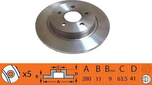 SB BR51114 - Спирачен диск vvparts.bg