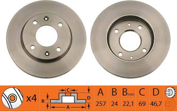 SB BR11116T - Спирачен диск vvparts.bg