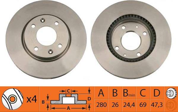 SB BR11117T - Спирачен диск vvparts.bg