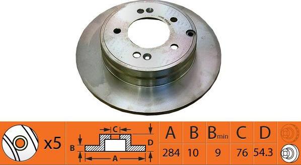 SB BR11127 - Спирачен диск vvparts.bg