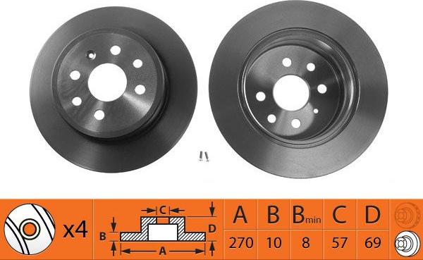 SB BR34117 - Спирачен диск vvparts.bg