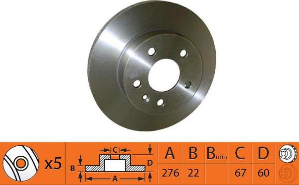 SB BR31107T - Спирачен диск vvparts.bg