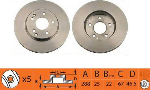 SB BR31125T - Спирачен диск vvparts.bg