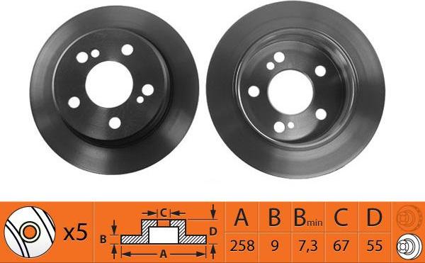 SB BR31120 - Спирачен диск vvparts.bg