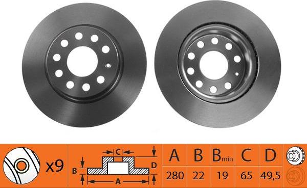 SB BR33130T - Спирачен диск vvparts.bg