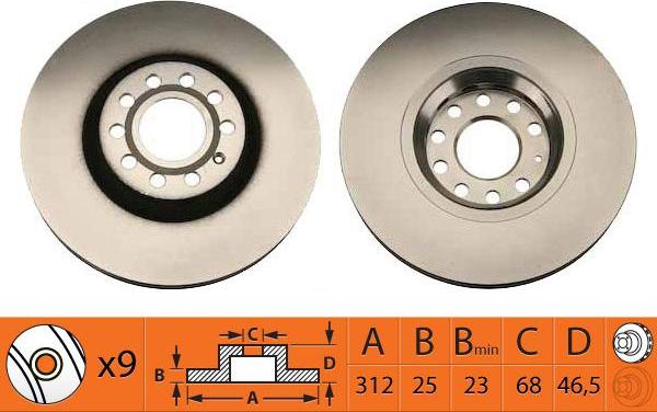 SB BR33129T - Спирачен диск vvparts.bg