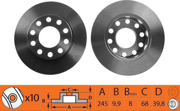 SB BR33126 - Спирачен диск vvparts.bg