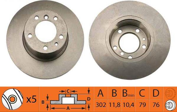 SB BR32105 - Спирачен диск vvparts.bg