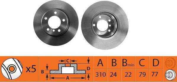 SB BR32119T - Спирачен диск vvparts.bg