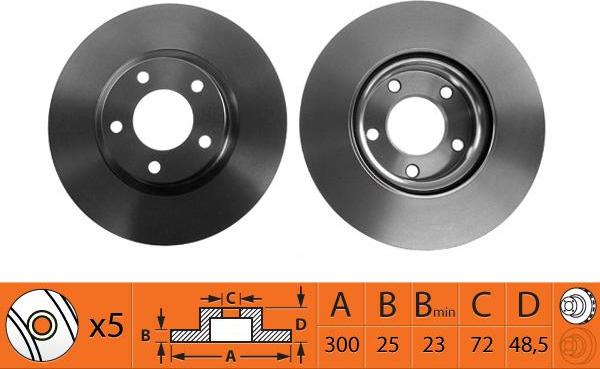 SB BR25106T - Спирачен диск vvparts.bg