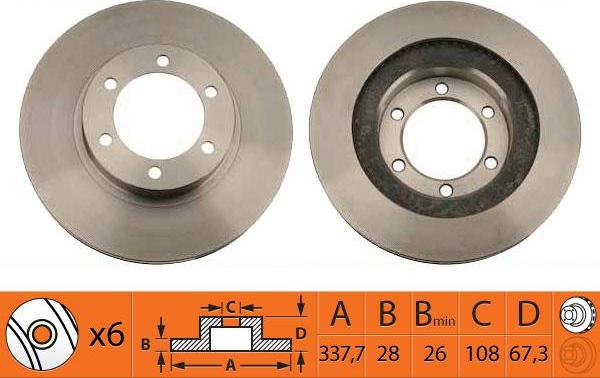 SB BR21142T - Спирачен диск vvparts.bg