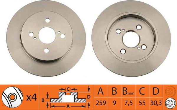 SB BR21169 - Спирачен диск vvparts.bg