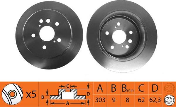 SB BR21137 - Спирачен диск vvparts.bg