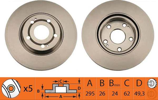 SB BR21171T - Спирачен диск vvparts.bg