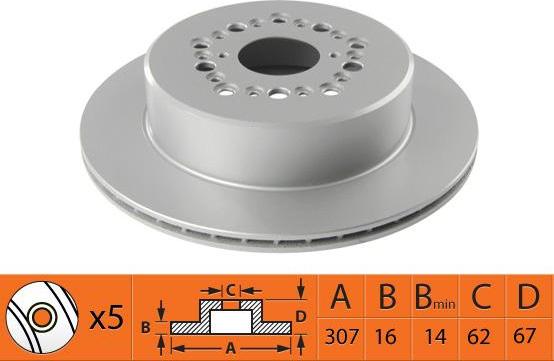 SB BR21225T - Спирачен диск vvparts.bg