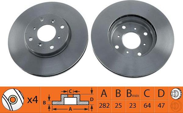 SB BR28109T - Спирачен диск vvparts.bg