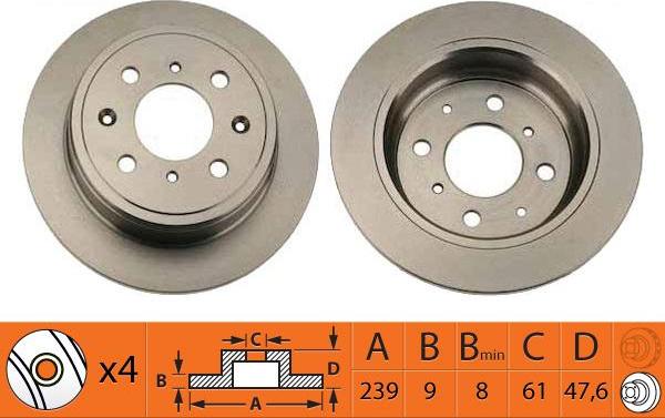 SB BR28104 - Спирачен диск vvparts.bg