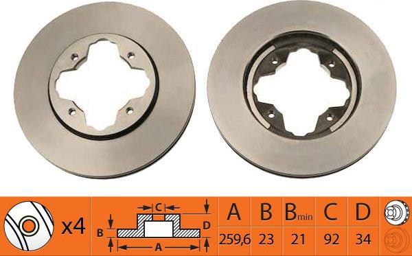 SB BR28102T - Спирачен диск vvparts.bg