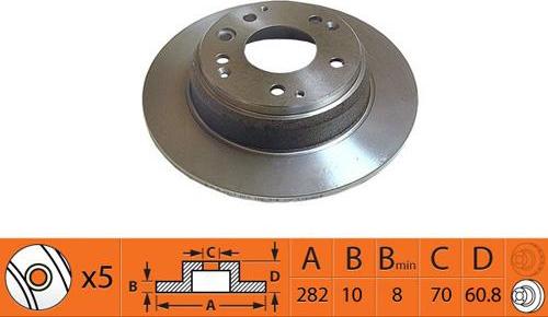 SB BR28125 - Спирачен диск vvparts.bg