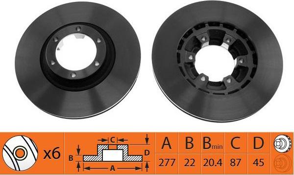 SB BR23128T - Спирачен диск vvparts.bg