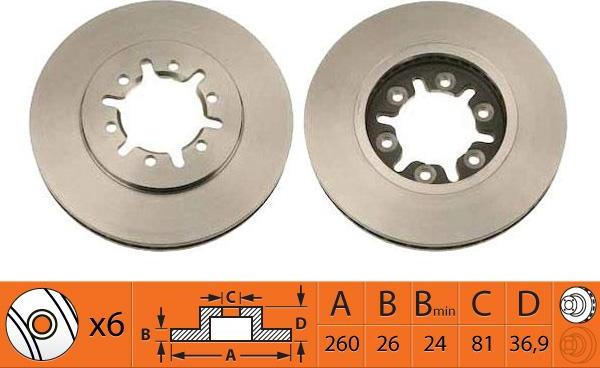 SB BR22112T - Спирачен диск vvparts.bg