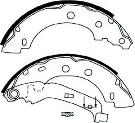 SB BS43597 - Комплект спирачна челюст vvparts.bg