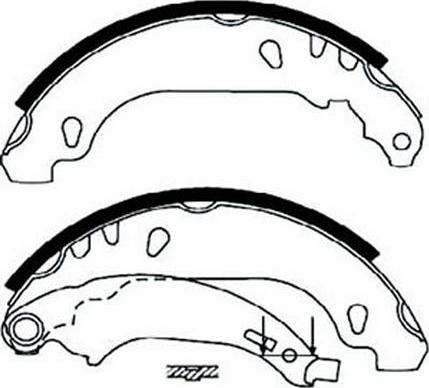 SB BS43556 - Комплект спирачна челюст vvparts.bg