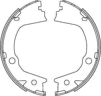 SB BS14001 - Комплект спирачна челюст, ръчна спирачка vvparts.bg