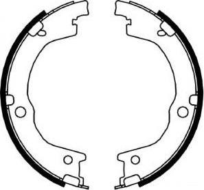 SB BS11005 - Комплект спирачна челюст, ръчна спирачка vvparts.bg