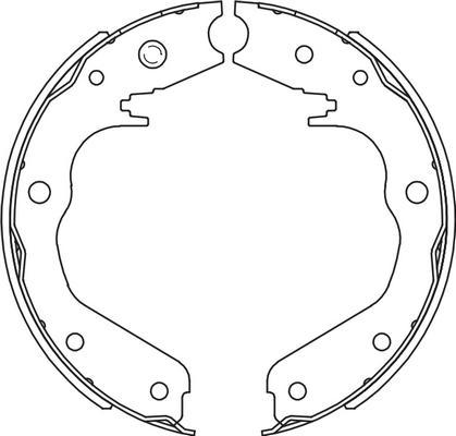 SB BS83001 - Комплект спирачна челюст, ръчна спирачка vvparts.bg