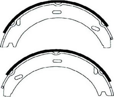 SB BS31536 - Комплект спирачна челюст, ръчна спирачка vvparts.bg