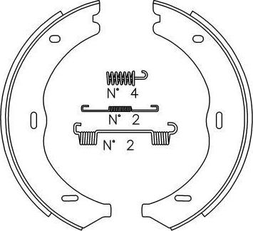 SB BS31008 - Комплект спирачна челюст, ръчна спирачка vvparts.bg