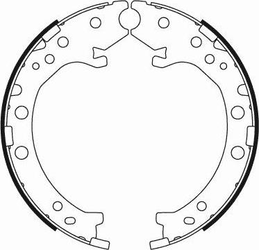 SB BS28003 - Комплект спирачна челюст, ръчна спирачка vvparts.bg