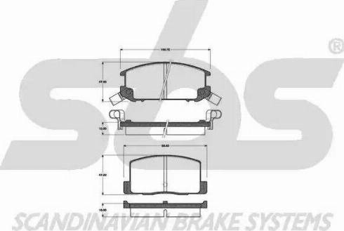 SBS 1501224511 - Комплект спирачно феродо, дискови спирачки vvparts.bg