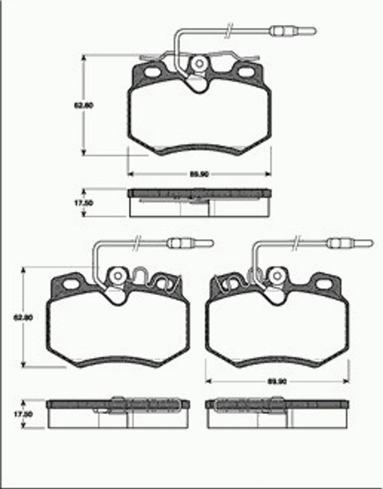 SBS 1501221924 - Комплект спирачно феродо, дискови спирачки vvparts.bg