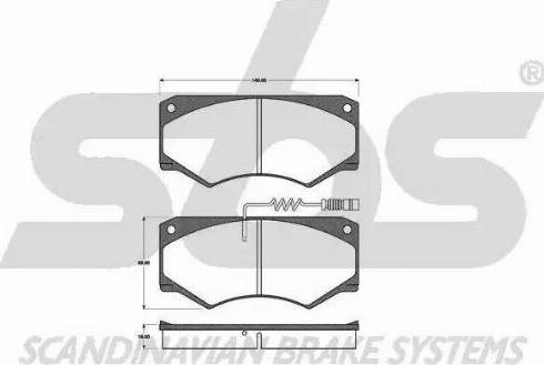 SBS 1501223317 - Комплект спирачно феродо, дискови спирачки vvparts.bg