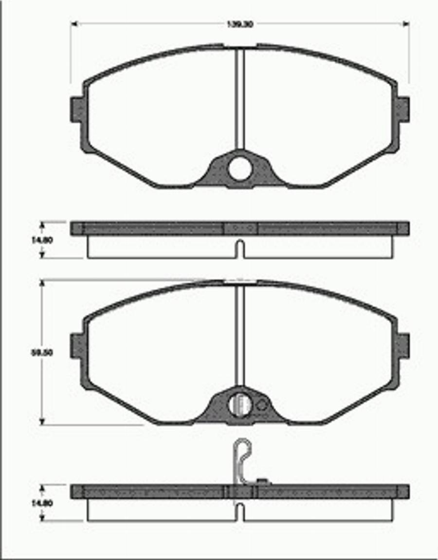 SBS 1501222247 - Комплект спирачно феродо, дискови спирачки vvparts.bg