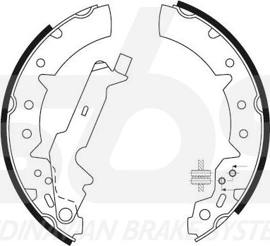 SBS 18492745654 - Комплект спирачна челюст vvparts.bg