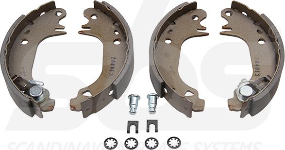 SBS 18512719491 - Комплект спирачна челюст, ръчна спирачка vvparts.bg