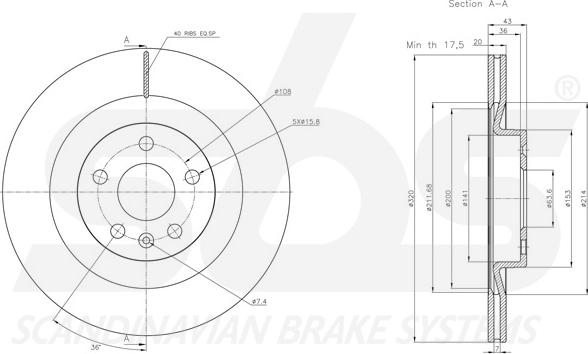 SBS 1815314872 - Спирачен диск vvparts.bg