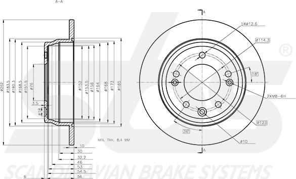 SBS 1815313463 - Спирачен диск vvparts.bg