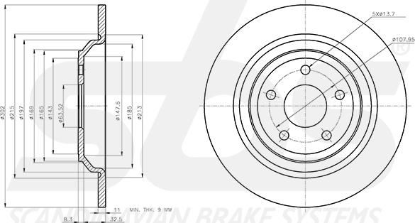 SBS 18153125113 - Спирачен диск vvparts.bg