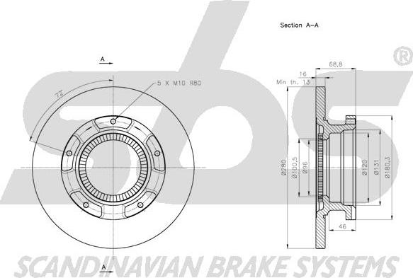 SBS 1815312579 - Спирачен диск vvparts.bg