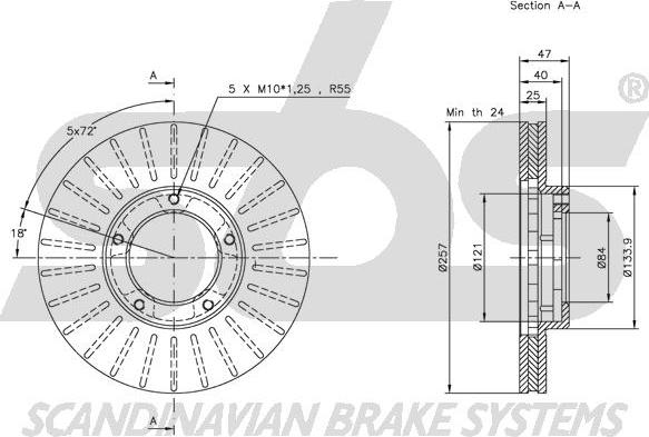 SBS 1815209949 - Спирачен диск vvparts.bg