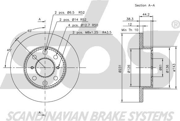 SBS 1815209930 - Спирачен диск vvparts.bg